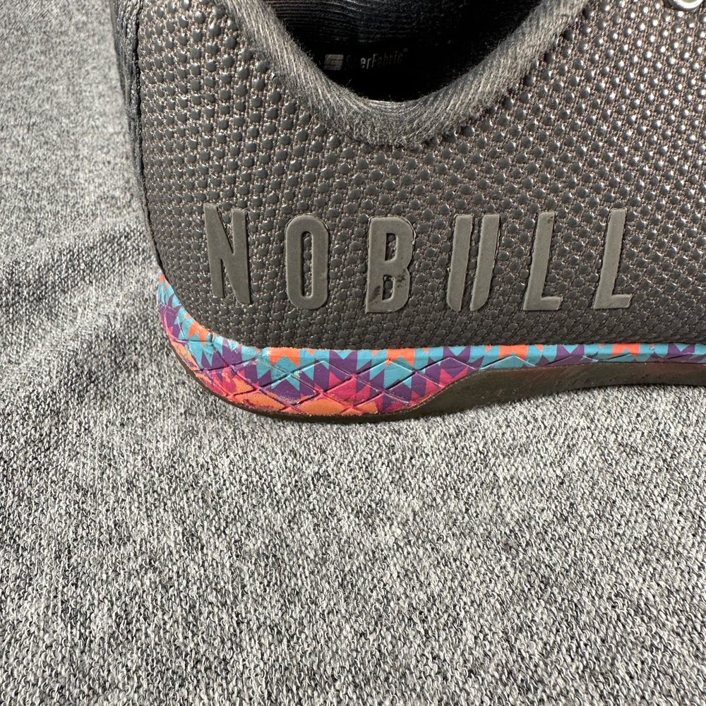 NOBULL Charcoal Sneakers with Aztec Multicolor Sole